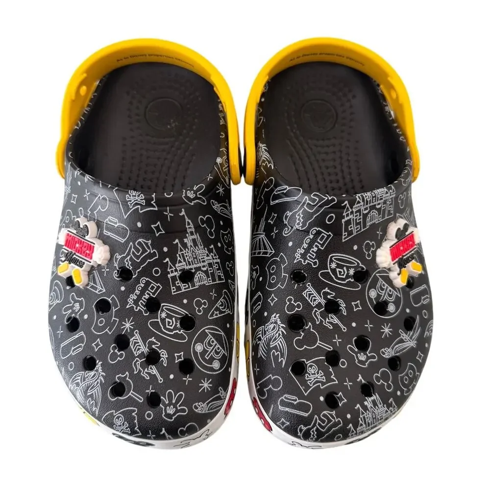 Crocs Kids Disney Mickey Mouse Lights Clogs Size J 1 Unisex Comfy Walk Outdoor